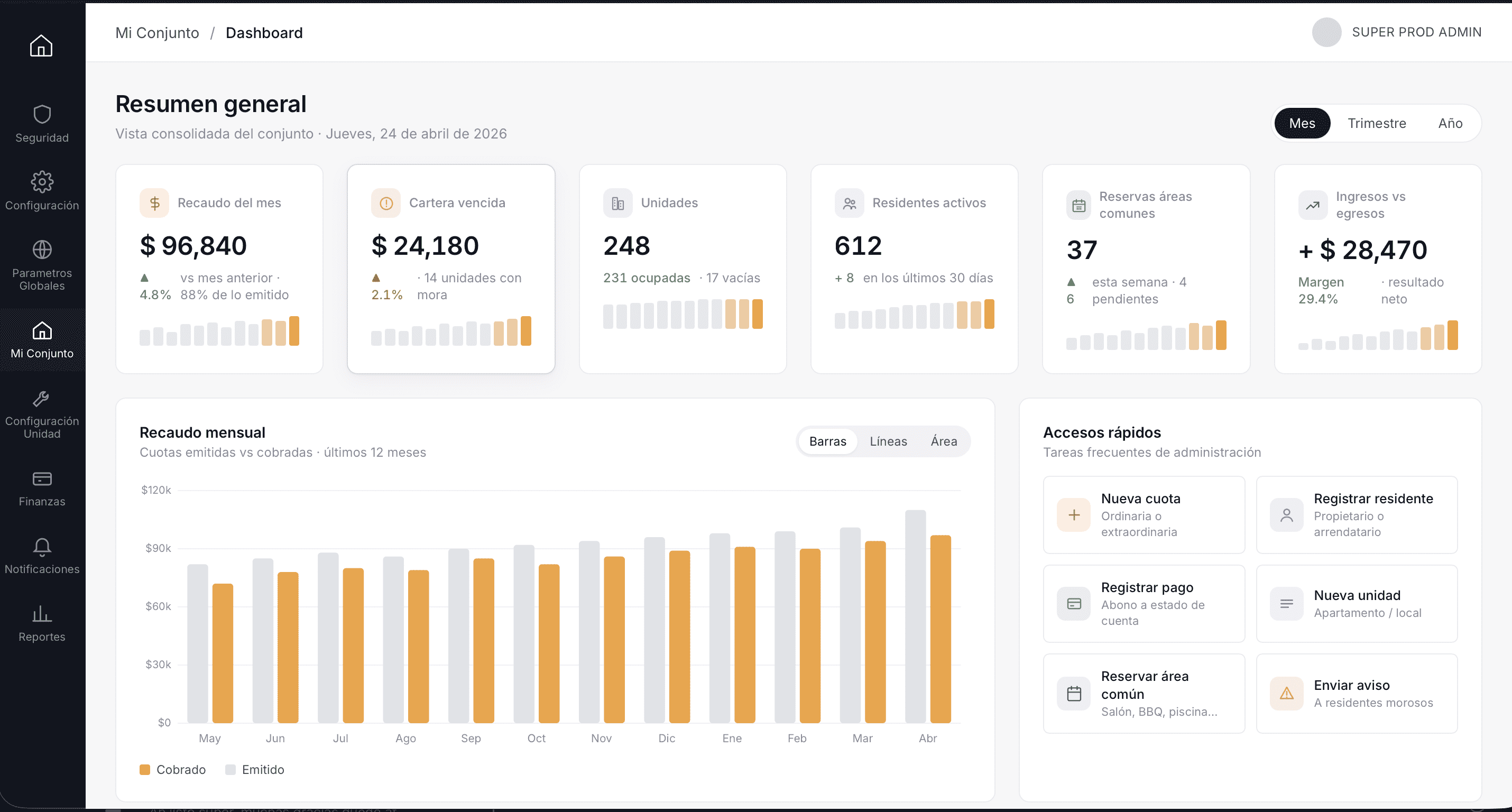 Plataforma 11Home — Gestión de propiedad horizontal