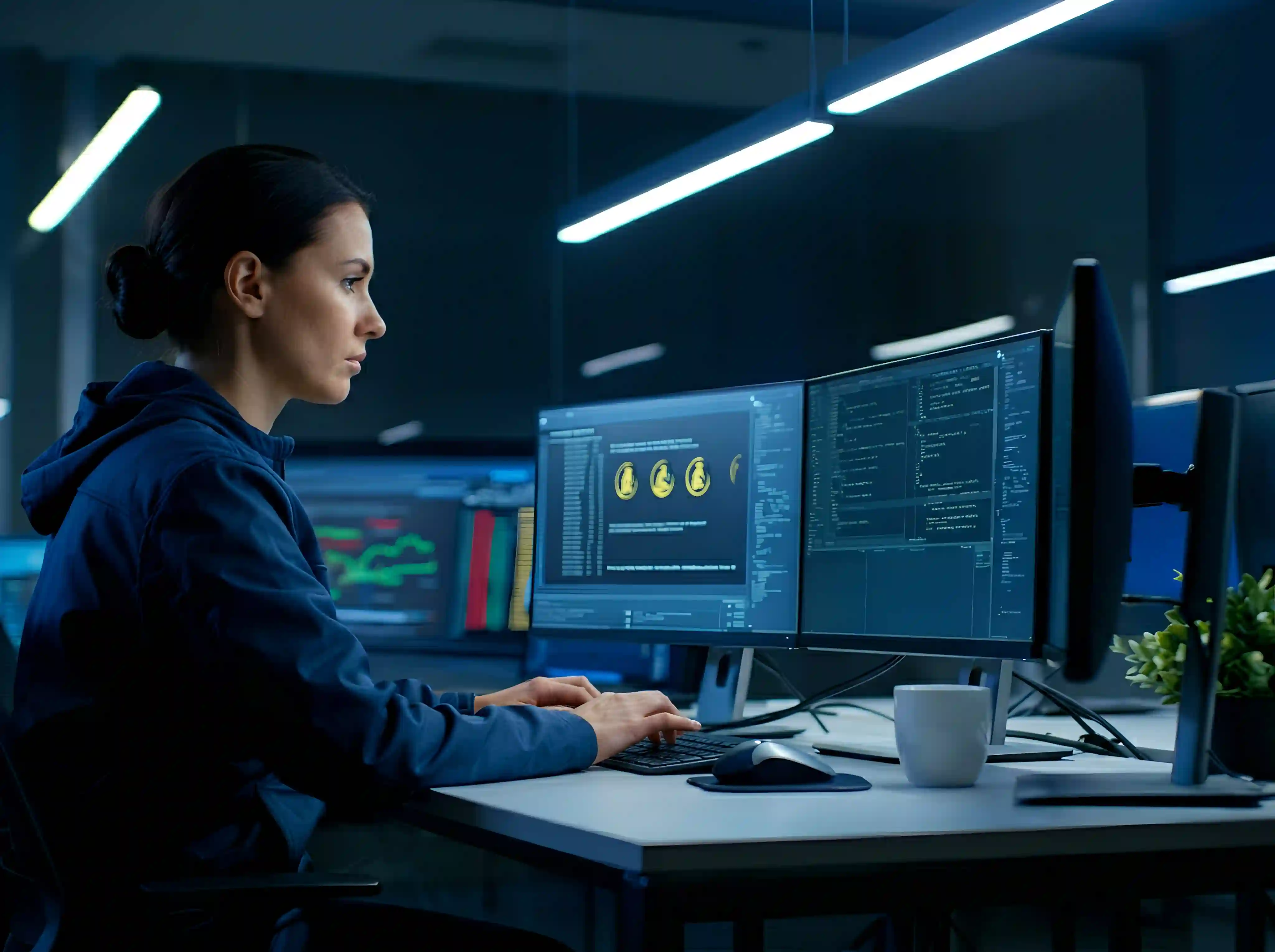 Equipo Soultek Solutions trabajando en tecnología